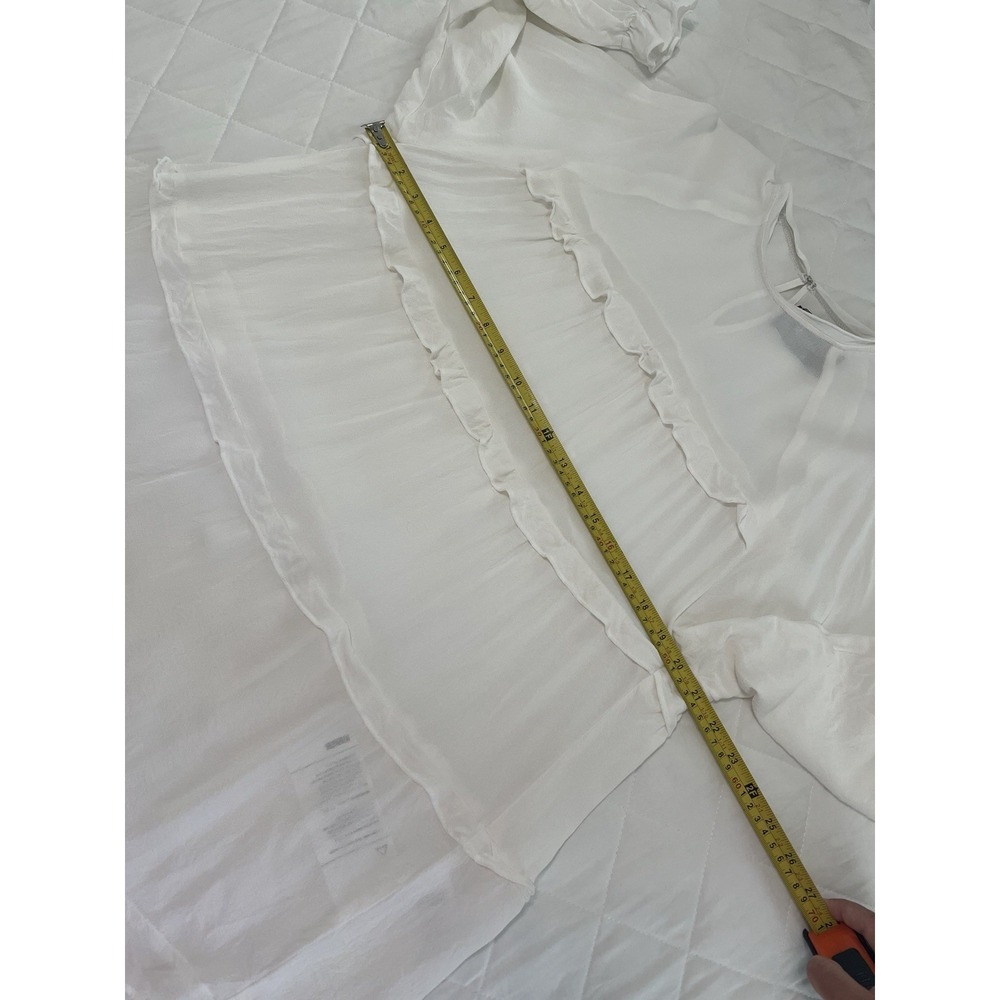 Reformation XS White Tiered Mini Dress Romantic Cottagecore Babydoll Ethereal - Picture 4 of 11